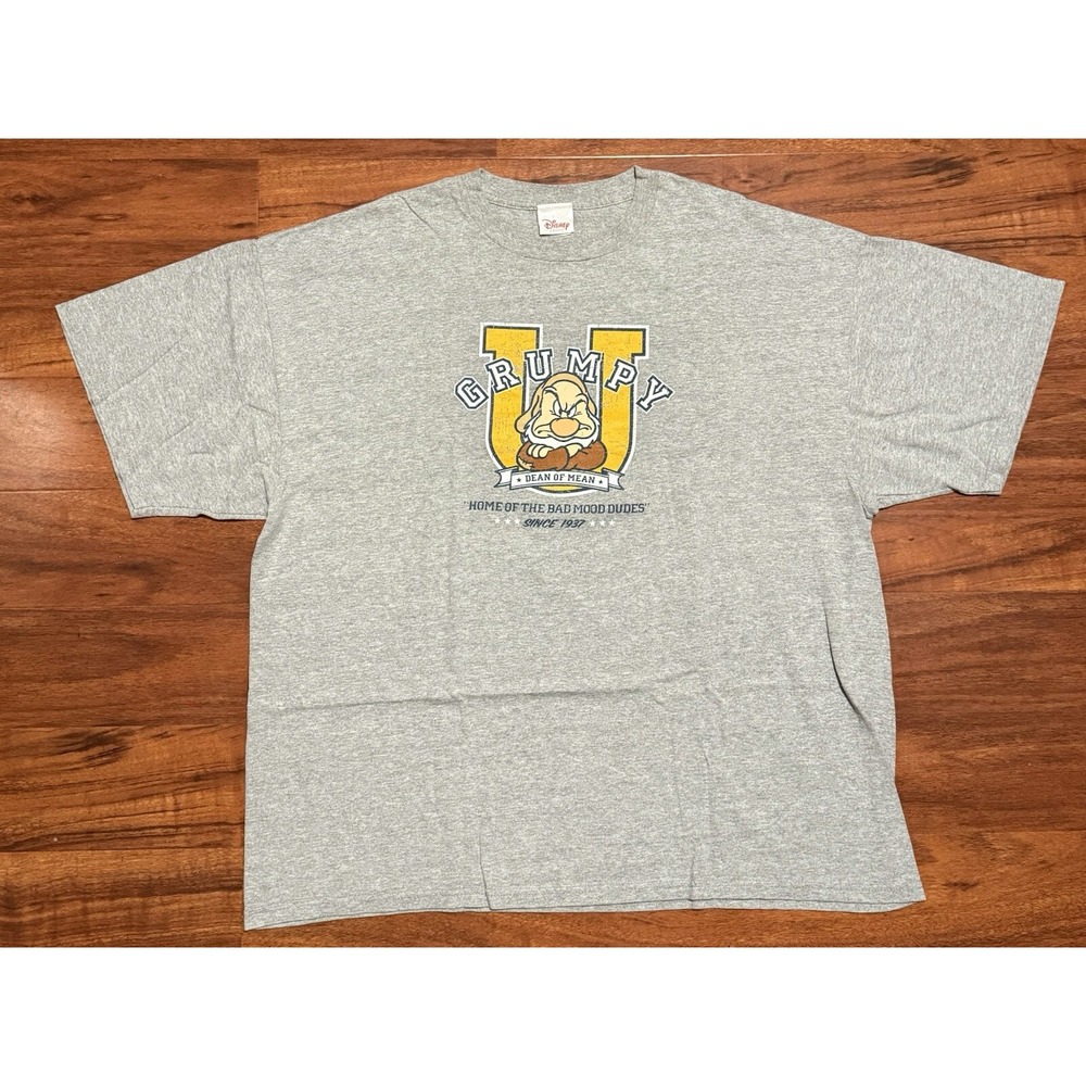 Vintage Disney Store Grumpy U Dean Of‎ Mean Mens Shirt Size XXL 2XL Seven Dwarfs